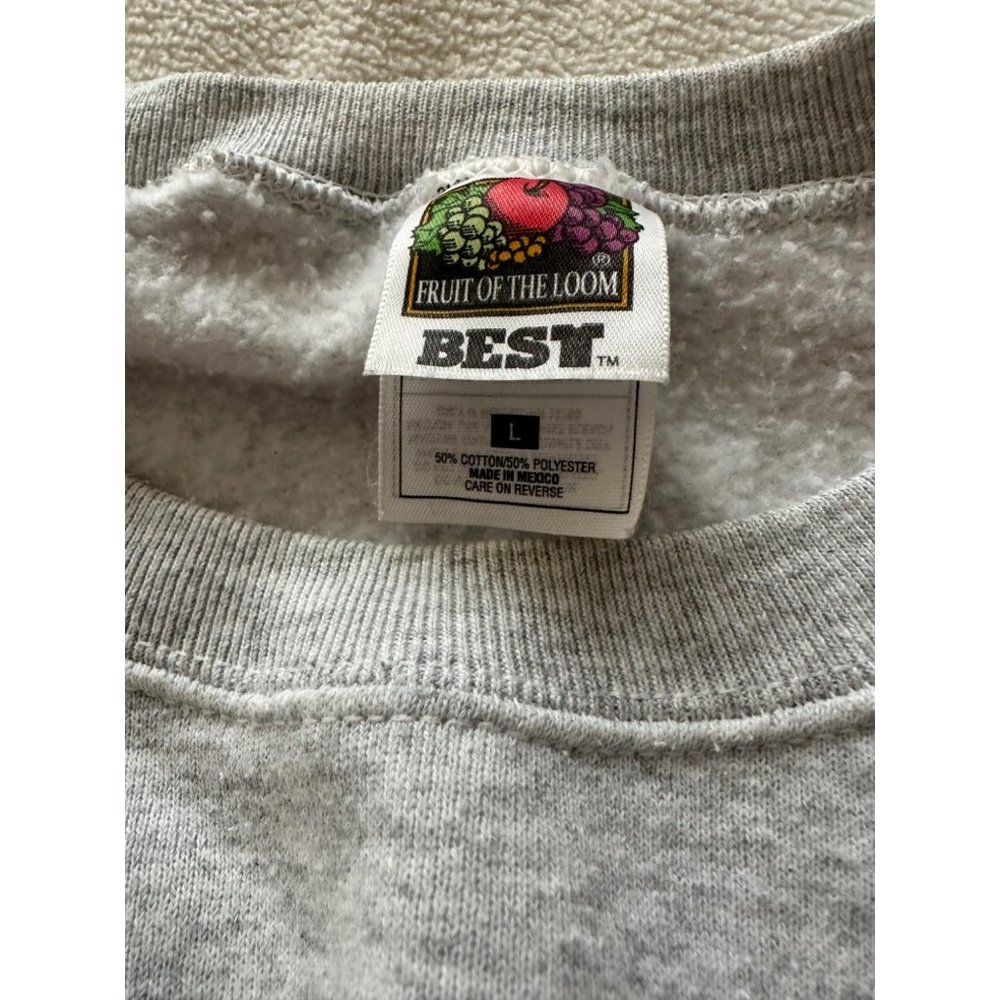 Vintage 90's TV Guide Light Gray Fruit of the Loom Sweatshirt Size Large - Picture 9 of 9